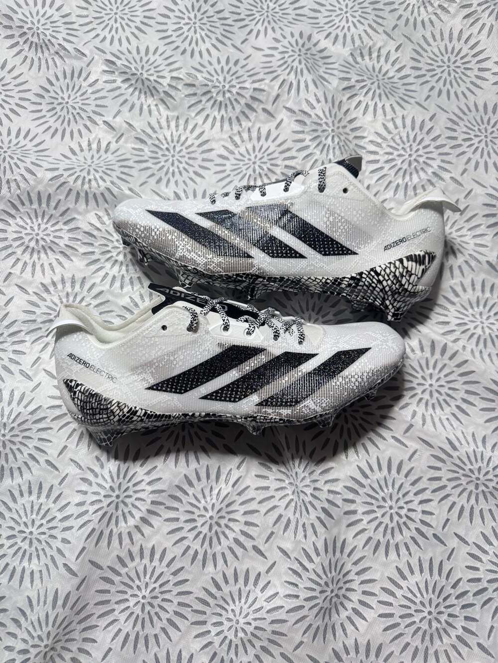 Adidas Adizero Electric Football Cleats White Black 13 Men’s IE8867